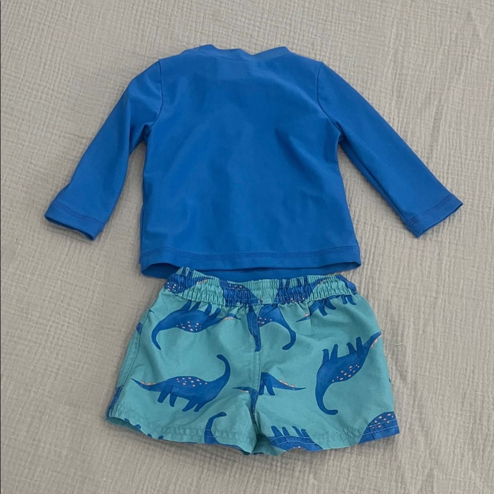 Carter's Blue Dino Rashguard Set - Picture 2 of 4